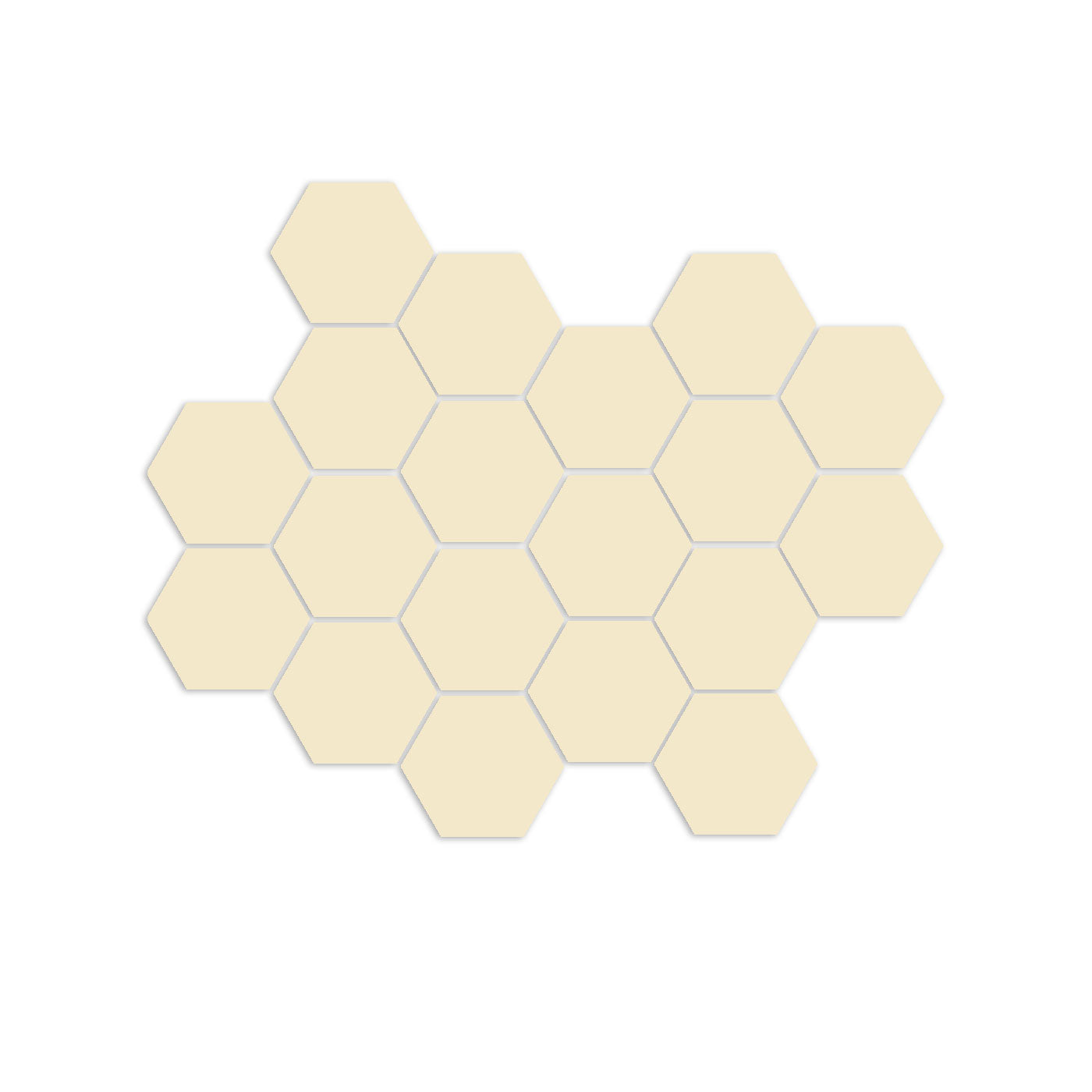 Blanco Mexicano Hexagon Meshed 1"