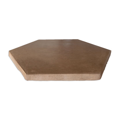 Pressed Terracotta Brown Hexagon 12"