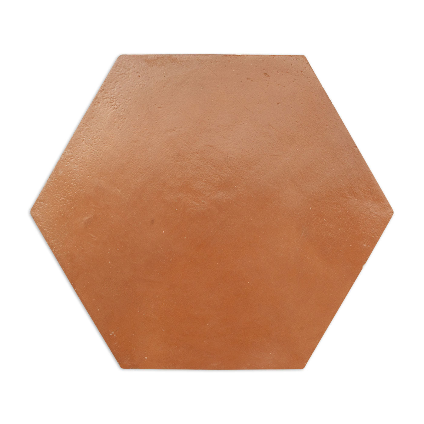 Pressed Terracotta Red Hexagon 12"