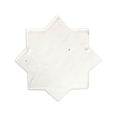 Glazed Antique Star & Cross Tupelo Blanco 5.5"