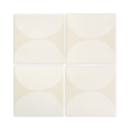 Geo Dew White 8"x8"