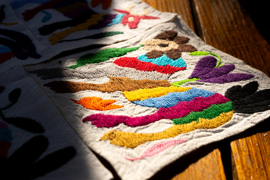 Otomí Embroidered Coaster